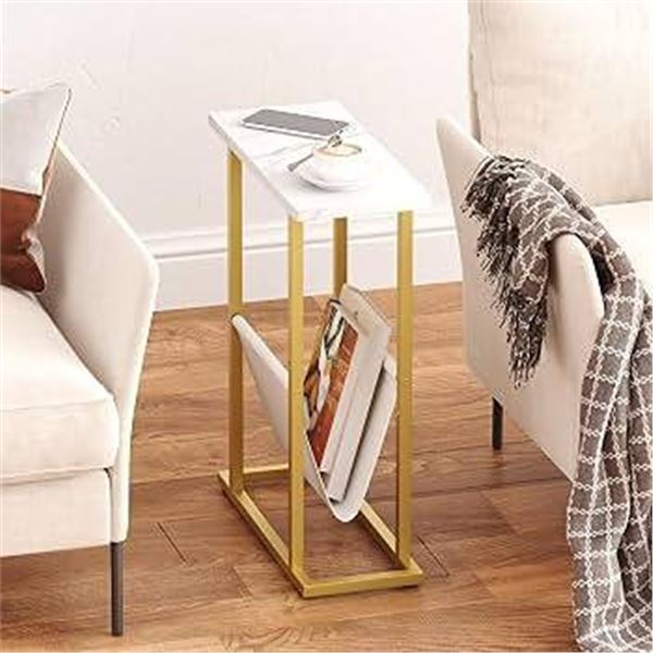 Yusong Narrow End Table With Magazine Holder