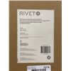 Image 3 : Rivet Ceramic Planter with Iron Stand, White