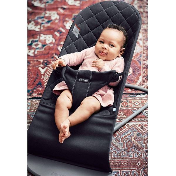 Lil Lavender Garden Baby Bouncer, Black