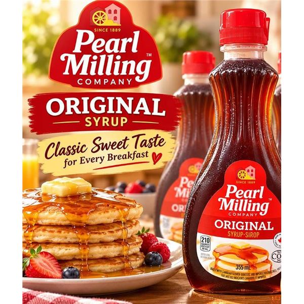 Pearl Milling Original Syrup 355mL, 8 Bottles