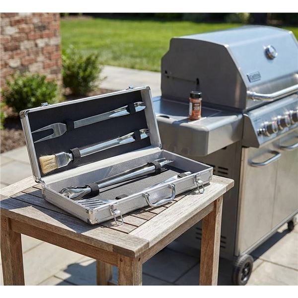 All-Clad Stainless 4-Piece BBQ Tool Set W/ Case