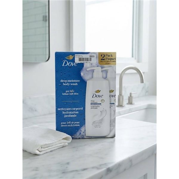 Dove Deep Moisture Body Wash 2 x 1.04L Pack