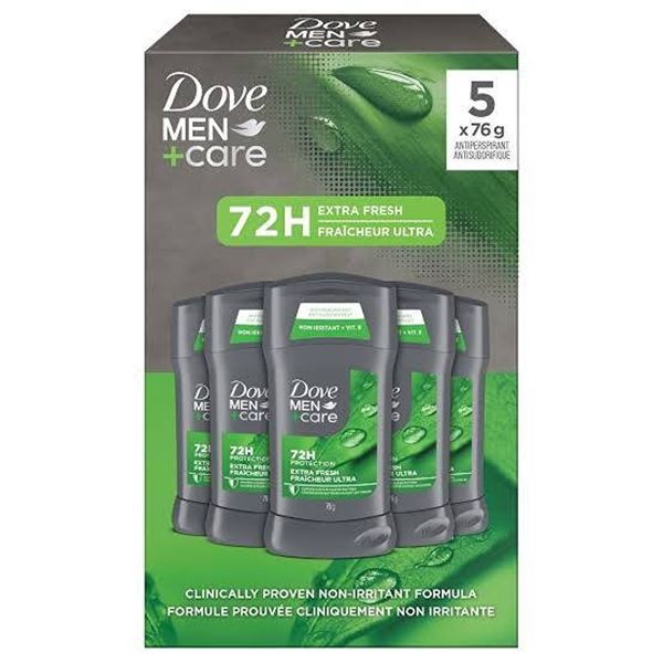 Dove Men+Care 72H Deodorant 5-Pack, 76g Each