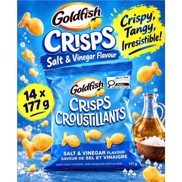 Goldfish Crisps Salt & Vinegar 14 x 177g