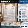 Image 1 : MAAX Shower Base & Wall Surround Kit 60x30x81
