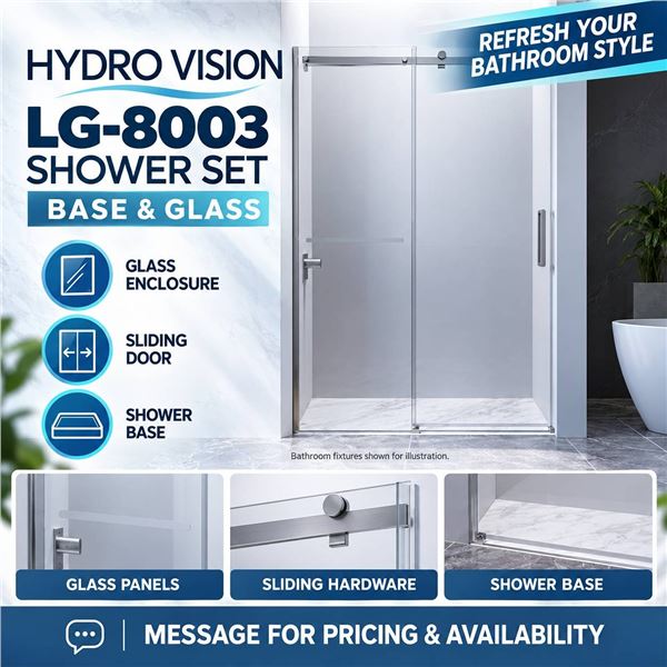 Hydro Vision Shower Set LG-8003 Base & Glass