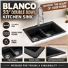 Image 1 : Blanco 33" Double Bowl Kitchen Sink !SEE DAMAGE!