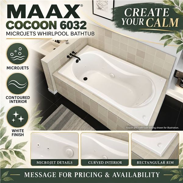 MAAX Cocoon 6032 Microjets Whirlpool Bathtub