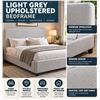 Image 1 : Light Grey Queen Upholstered Bedframe