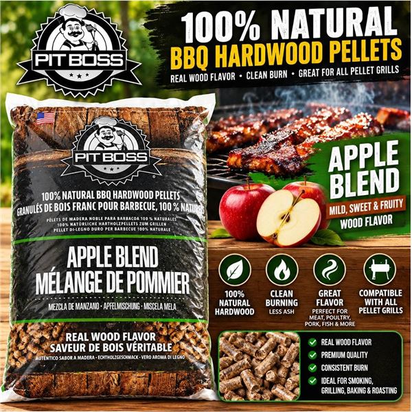 Pit Boss Apple Blend BBQ Pellets 40lbs Bag