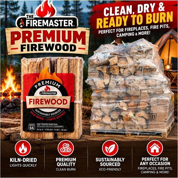 Pallet Of Firemaster Premium Firewood Bags