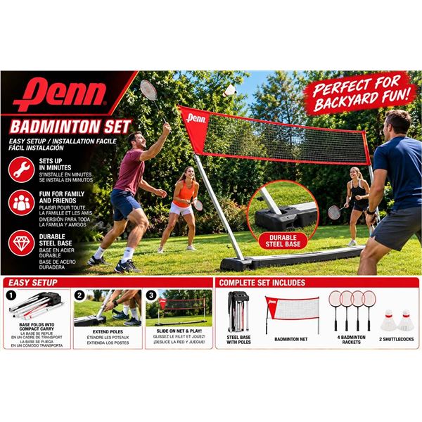 Penn Badminton Set With Carry Case
