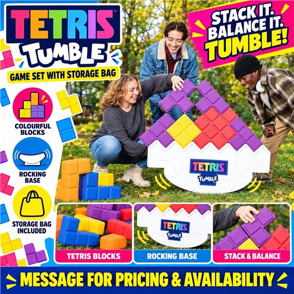 Tetris Tumble Game Set With Storage Bag