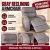Image 1 : Grey Fabric Reclining Armchair