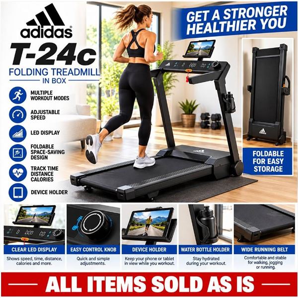 Adidas T-24c Folding Treadmill In Box