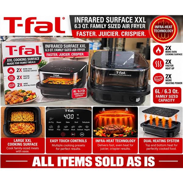 T-fal Infrared Surface XXL Air Fryer 6.3 Qt