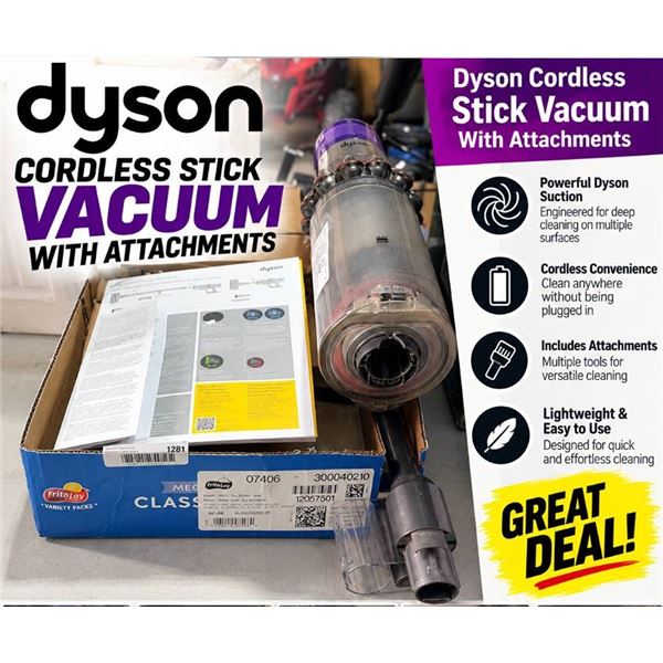 Dyson Cordless Stick Vacuum With Attachments