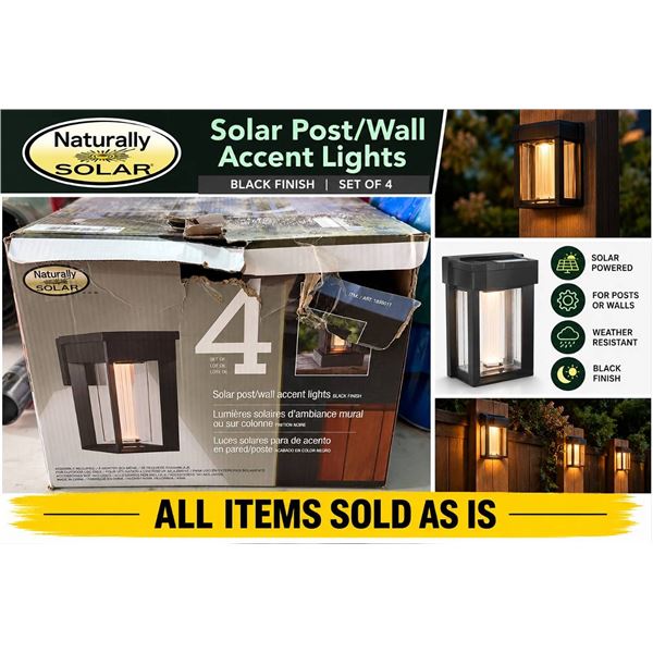 Naturally Solar Wall Accent Lights Set of 4