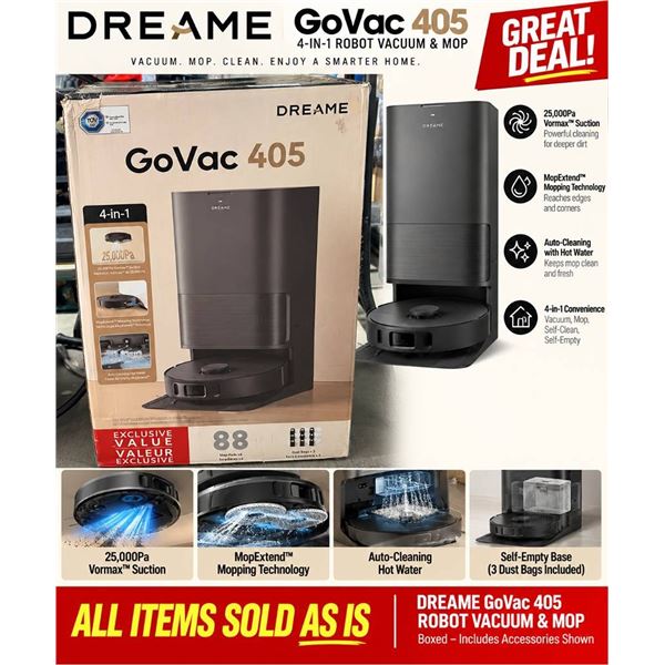Dreame GoVac 405 Robot Vacuum 4-in-1