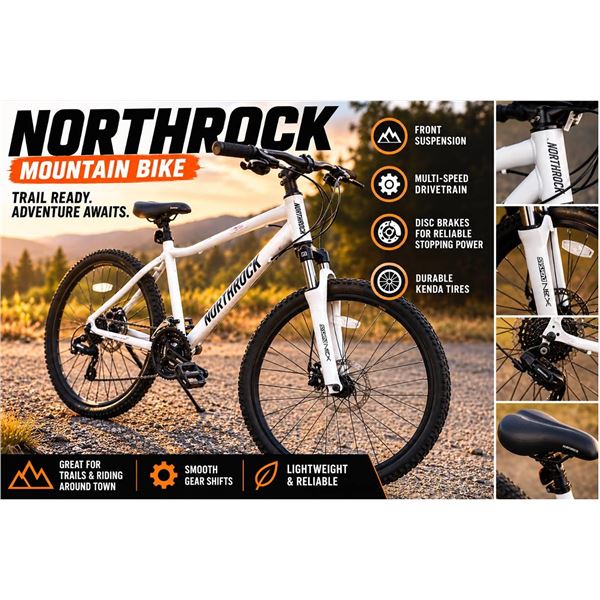Northrock XC27 White 21-Speed Mountain Bike