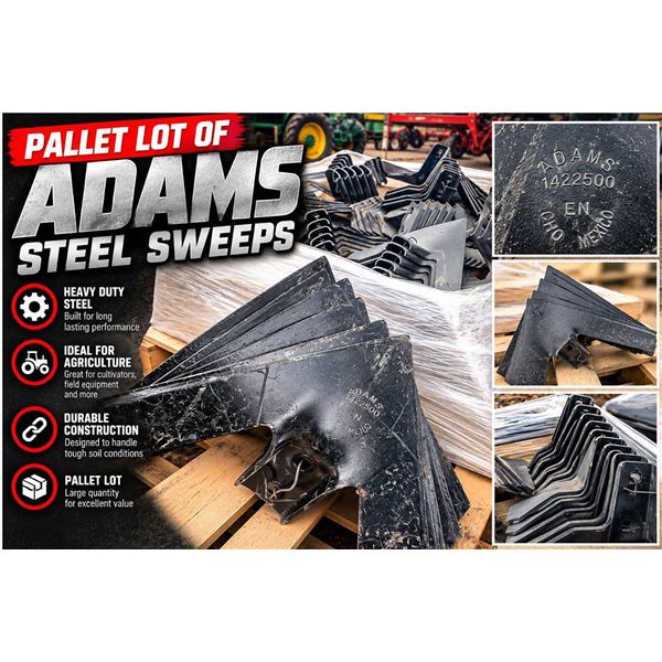 Pallet lot of ADAMS Steel Sweeps