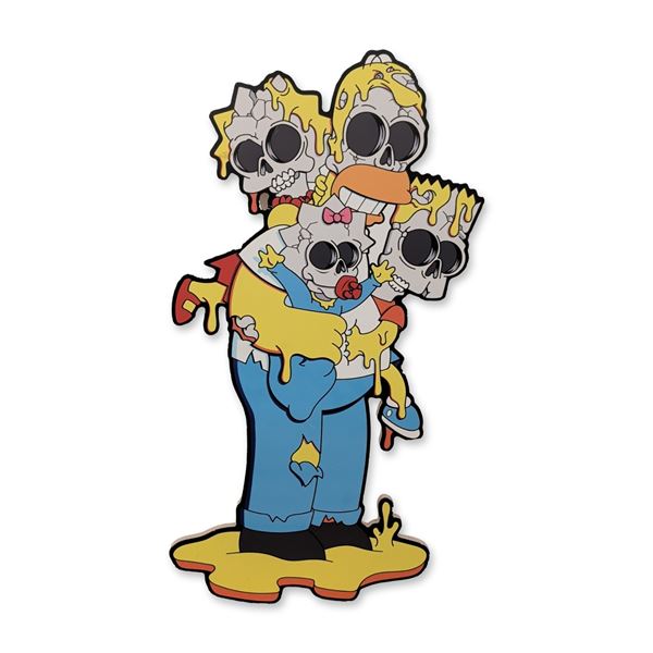 Matt Gondek (American, b. 1982) Artist Proof Nuclear Family Wood Cut Wall Sculpture, Signed