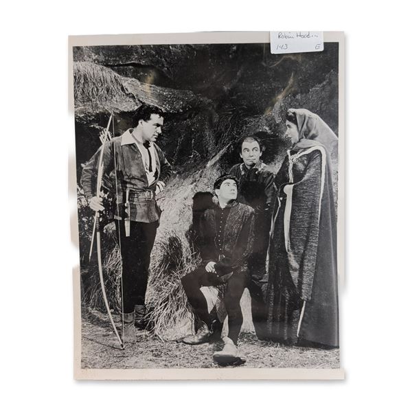 The Adventures of Robin Hood TV Series Promotional Photograph and Press Release 1956