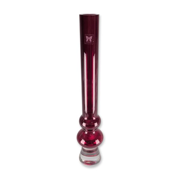 Marquis by Waterford Merengue Dark Red Art Glass Bud Vase