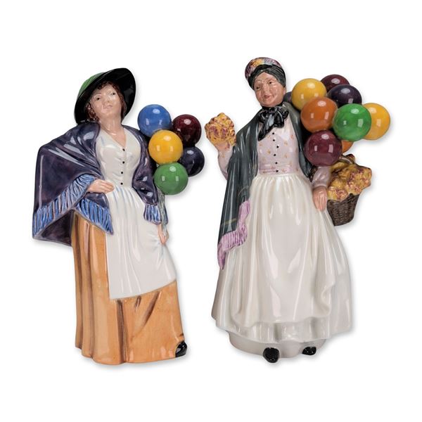 Two Royal Doulton Porcelain Balloon Series Figurines