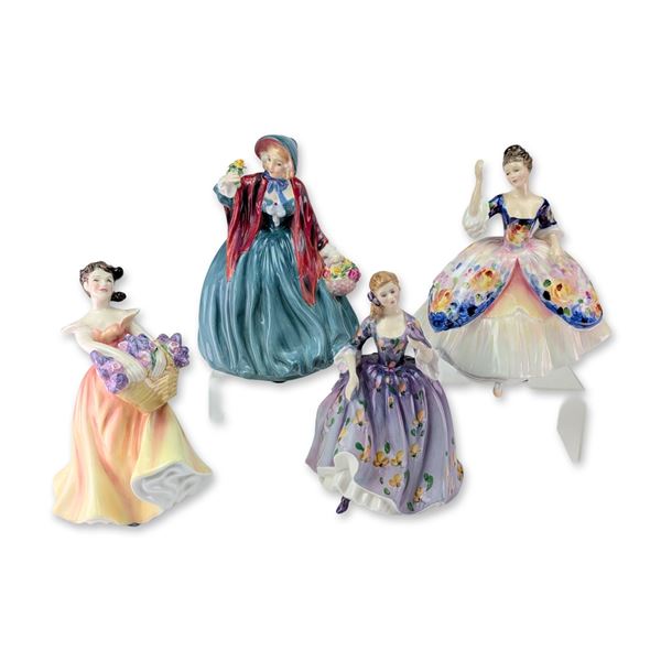 4pc Royal Doulton Bone China Pretty Ladies Figurines