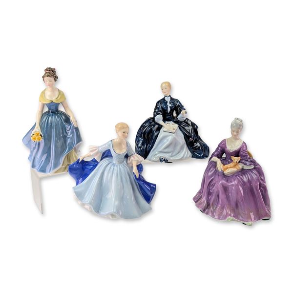 4pc Royal Doulton Bone China Pretty Ladies Figurines