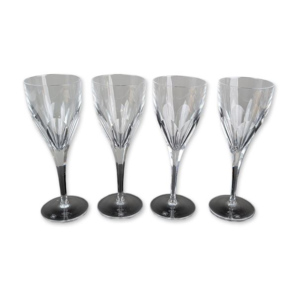 Royal Doulton Set of 4 Cut Crystal Wine Glasses