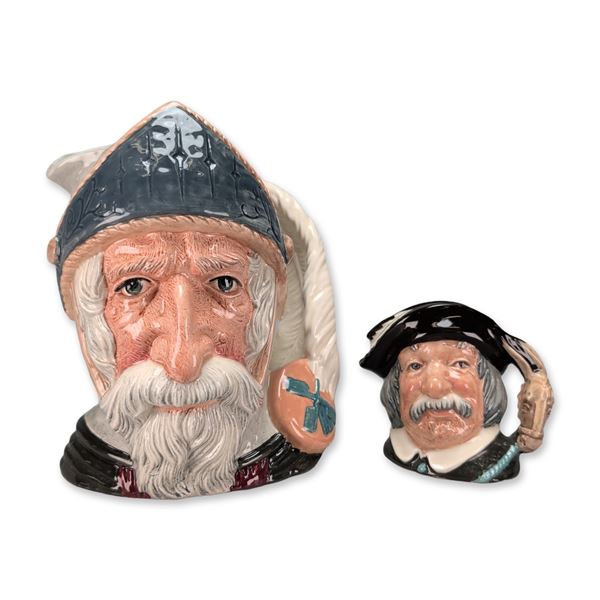 Pair of Royal Doulton Don Quixote and Sancho Panca Porcelain Figurines