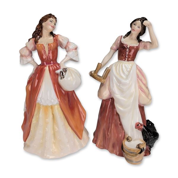 Pair of Royal Doulton Literary Heroines Porcelain Figurines