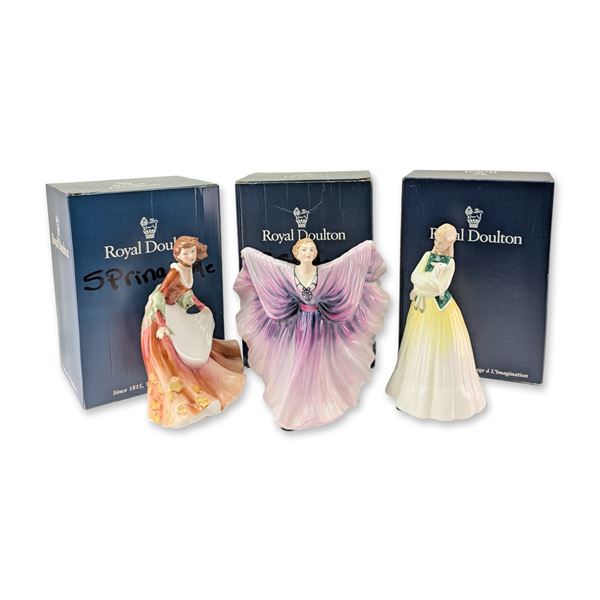 3pc Royal Doulton International Collectors Club Bone China Figurines