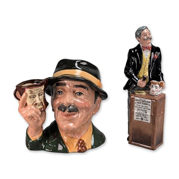 Royal Doulton The Collector and The Auctioneer Porcelain Figurines