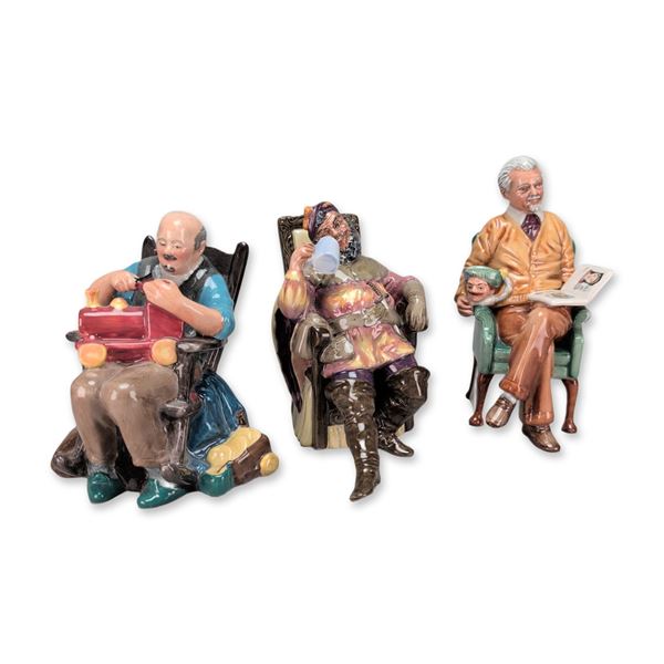 Trio of Royal Doulton Porcelain Figurines