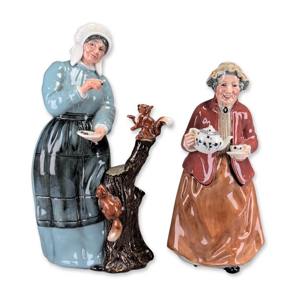 Two Royal Doulton Porcelain Figurines, Tuppence HN2255 and Good Friends HN2783