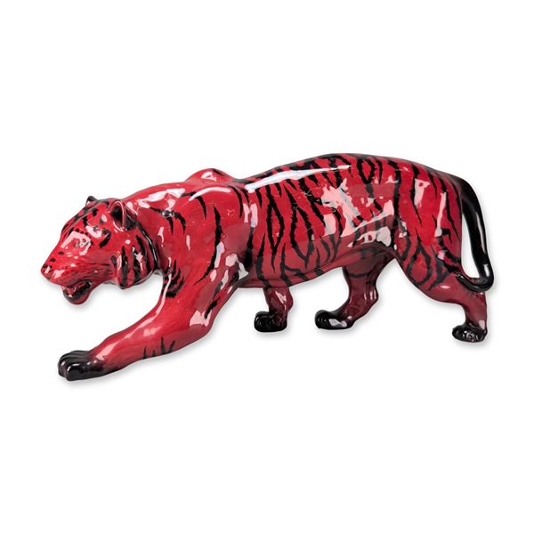Royal Doulton Flambe Stalking Tiger Porcelain Figurine