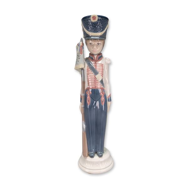 Lladro At Attention Cadet Soldier Porcelain Figurine