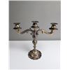 Image 2 : 2pc Rococo Revival Style Silver-Toned Three Light Candelabra
