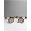 Image 4 : 2pc Rococo Revival Style Silver-Toned Three Light Candelabra