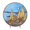 Image 1 : Art Deco Style Hand Painted Ceramic Landscape Charger