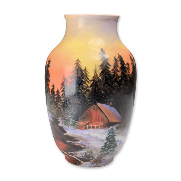 Royal Bayreuth Bavaria Hand Painted Scenic Porcelain Vase