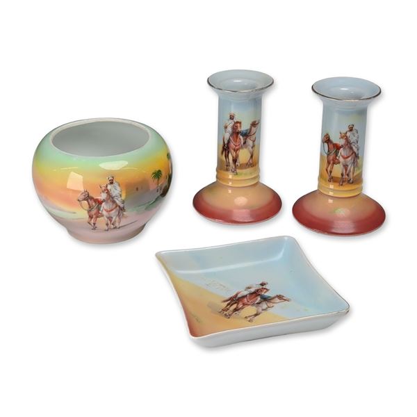 Royal Bayreuth Bavaria Porcelain Orientalist Desktop Set