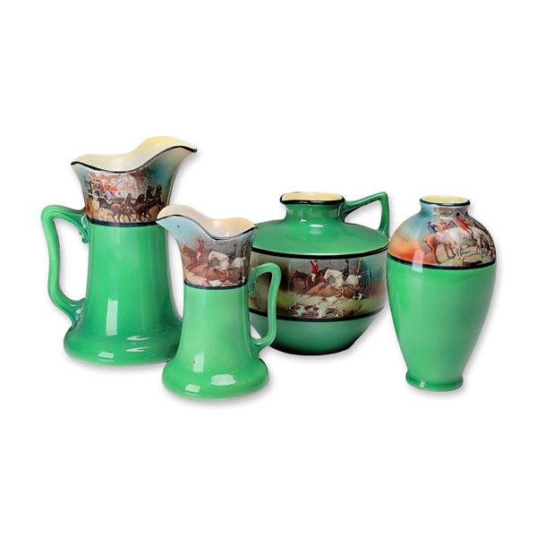 Royal Bancroft Bavaria Porcelain Fox Hunt and Coaching Vessels
