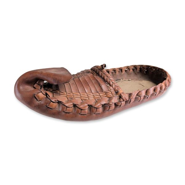 Balkan Style Leather Opanak Oversize Display Replica Shoe