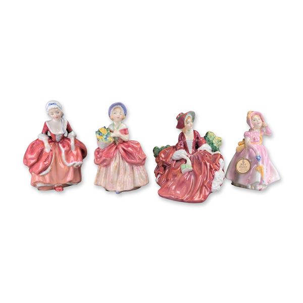 4pc Royal Doulton Bone China Figurines HN1908, HN2037, HN1809 & HN2121