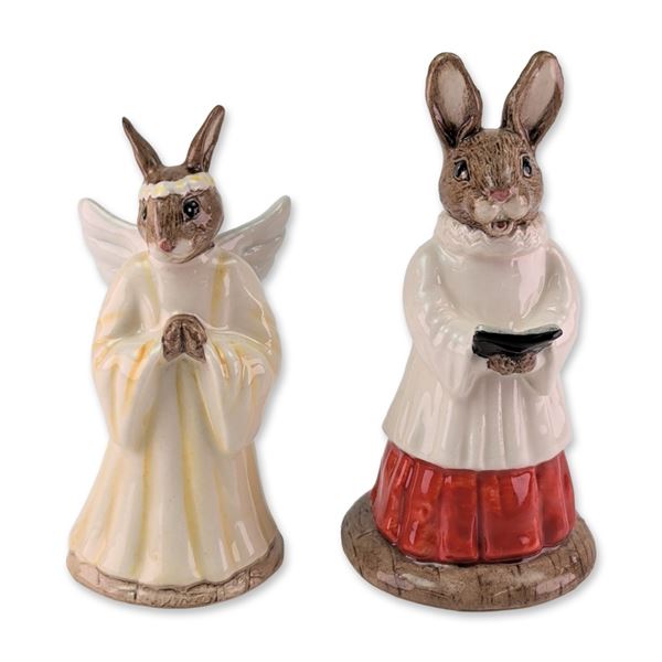 2pc Royal Doulton Bunnykins Porcelain Figurines, DB196 & DB223