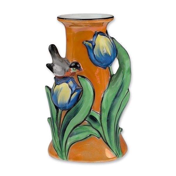 Art Deco Luster Glazed Ceramic Bud Vase